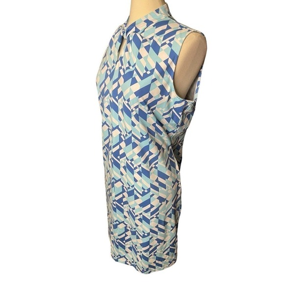 J. McLaughlin Sleeveless Blue Shift Dress XL Stretch Keyhole Jersey Catalina - Picture 3 of 9